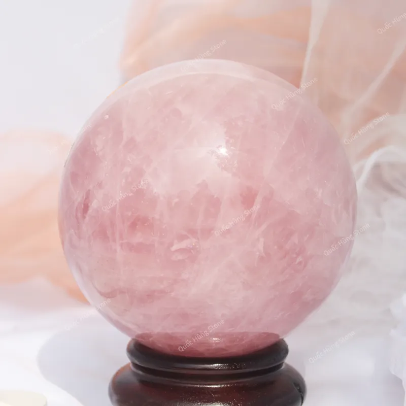 Quả Cầu Đá Thạch Anh Hồng - 3,29kg