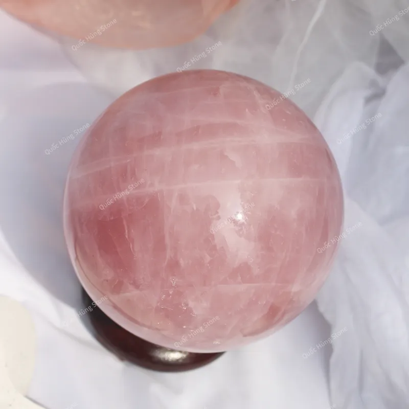 Quả Cầu Đá Thạch Anh Hồng - 3,29kg