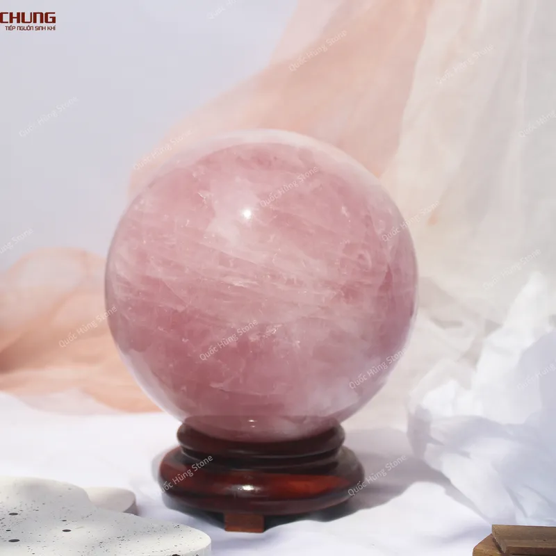 Quả Cầu Đá Thạch Anh Hồng 5,78kg