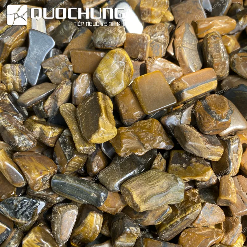 Đá Vụn Thạch Anh Mắt Hổ Mài Bóng