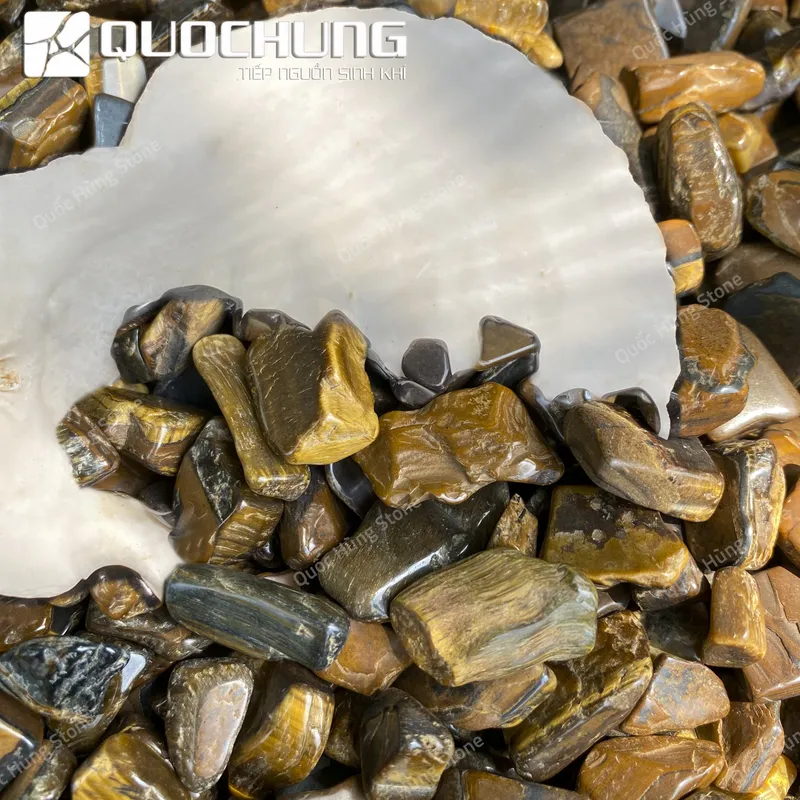 Đá Vụn Thạch Anh Mắt Hổ Mài Bóng