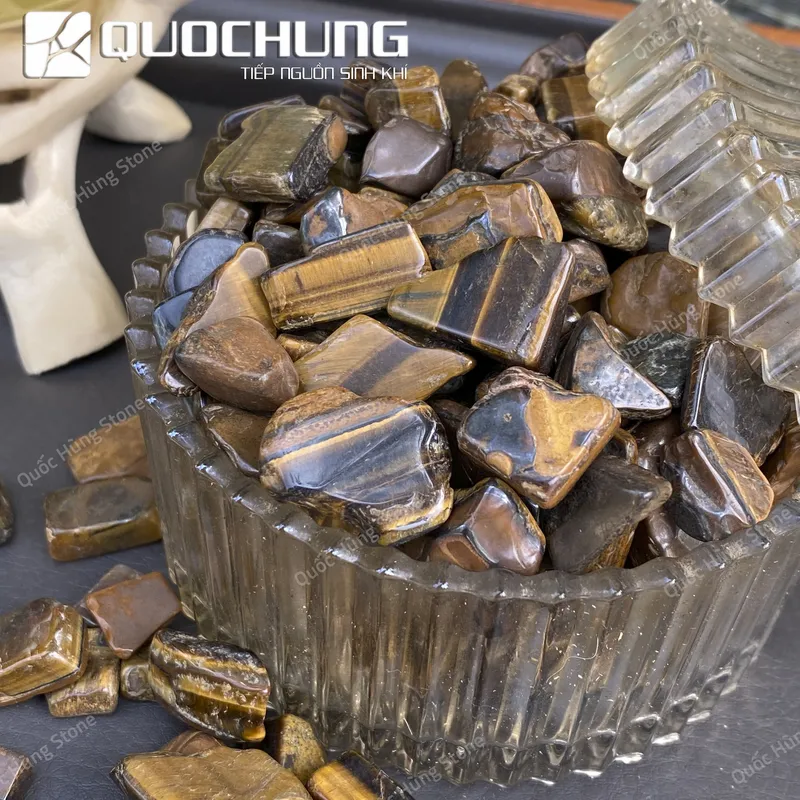 Đá Vụn Thạch Anh Mắt Hổ Mài Bóng