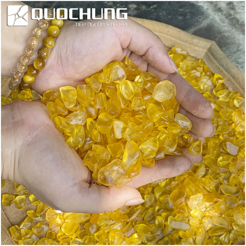 Đá Vụn Thạch Vàng  Mài Bóng