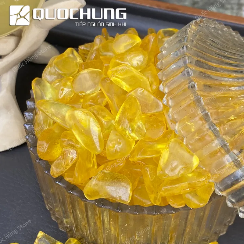 Đá Vụn Thạch Vàng  Mài Bóng