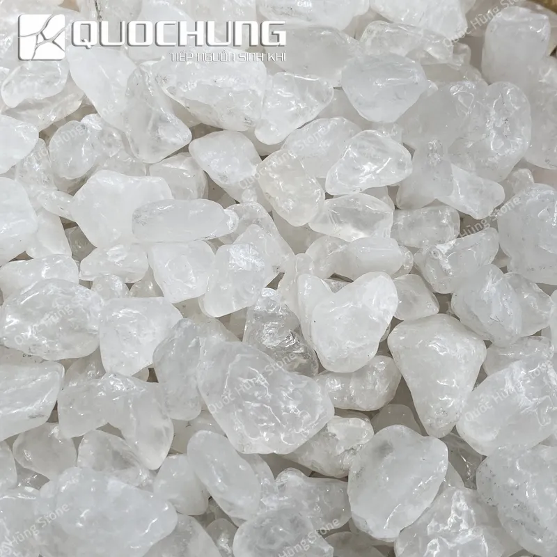 Đá Vụn Thạch Anh Trắng Mài Bóng