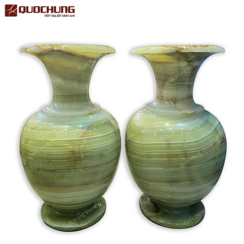 Cặp Lục Bình Ngọc Onyx Xanh