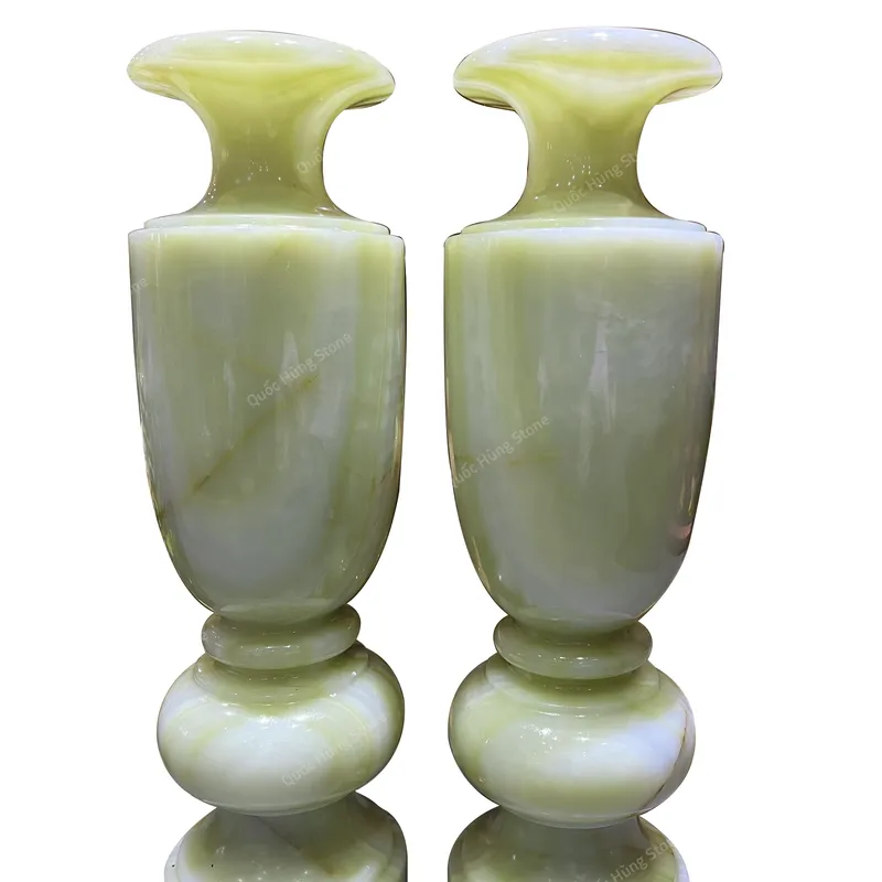 Cặp Lục Bình Ngọc Onyx Xanh - 82x25cm