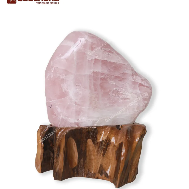 Núi Đá Thạch Anh Hồng Tự Nhiên 8.6kg– Vật Phẩm Phong Thủy Thu Hút Năng Lượng Yêu Thương