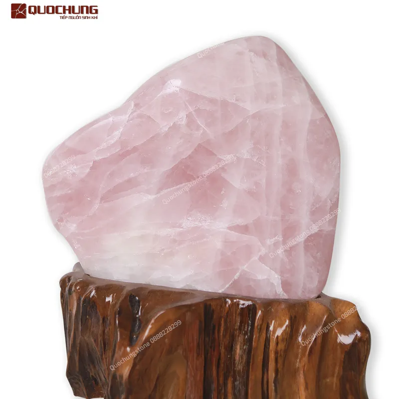 Núi Đá Thạch Anh Hồng Tự Nhiên 8.6kg– Vật Phẩm Phong Thủy Thu Hút Năng Lượng Yêu Thương