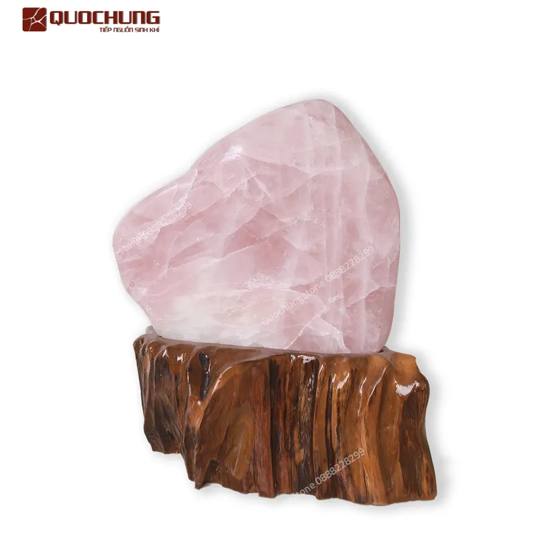 Núi Đá Thạch Anh Hồng Tự Nhiên 8.6kg– Vật Phẩm Phong Thủy Thu Hút Năng Lượng Yêu Thương