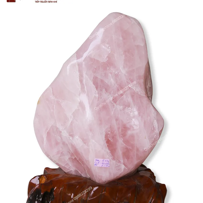 Tác Phẩm Núi Đá Thạch Anh Hồng Tinh Xảo 40x31cm – Tăng Cường Năng Lượng Tích Cực