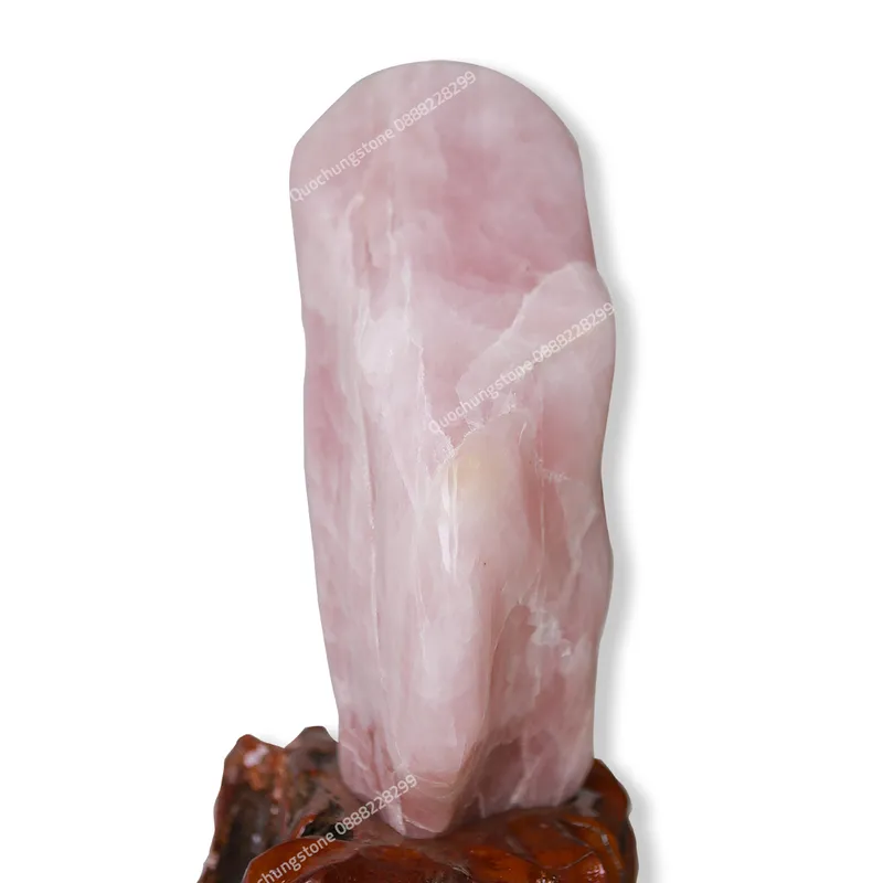 Tác Phẩm Núi Đá Thạch Anh Hồng Tinh Xảo 40x31cm – Tăng Cường Năng Lượng Tích Cực