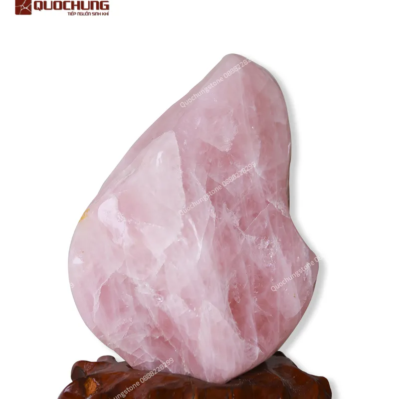 Tác Phẩm Núi Đá Thạch Anh Hồng Tinh Xảo 40x31cm – Tăng Cường Năng Lượng Tích Cực