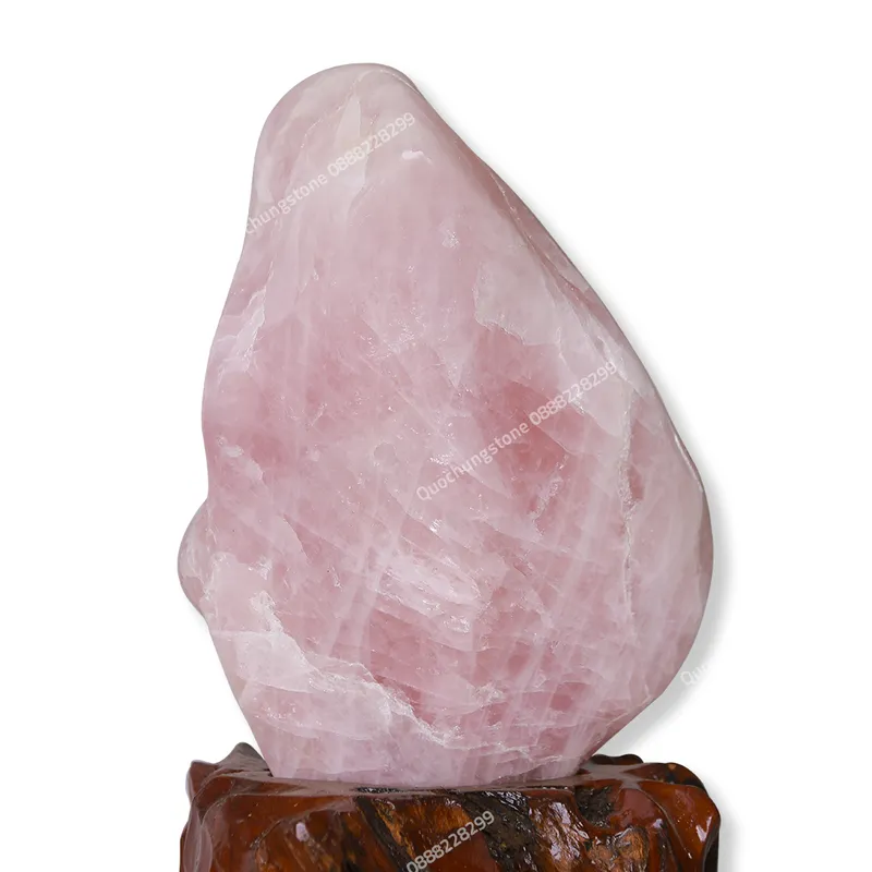 Tác Phẩm Núi Đá Thạch Anh Hồng Tinh Xảo 40x31cm – Tăng Cường Năng Lượng Tích Cực