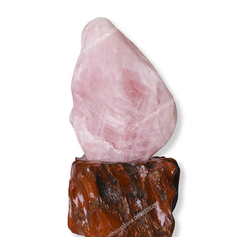 Tác Phẩm Núi Đá Thạch Anh Hồng Tinh Xảo 40x31cm – Tăng Cường Năng Lượng Tích Cực