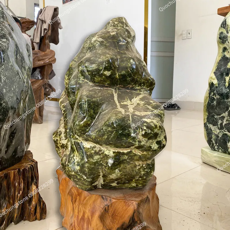 Núi Đá Serpentine Xanh Tự Nhiên 60kg