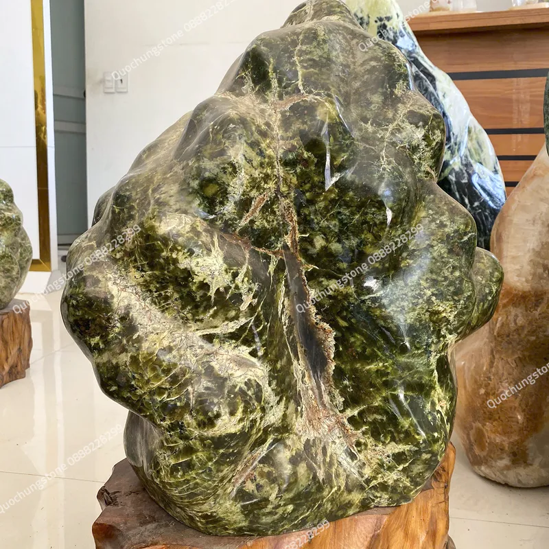 Núi Đá Serpentine Xanh Tự Nhiên 60kg