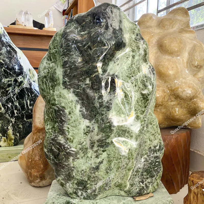 Núi Đá Tự Nhiên Núi Đá Serpentine Xanh 80kg