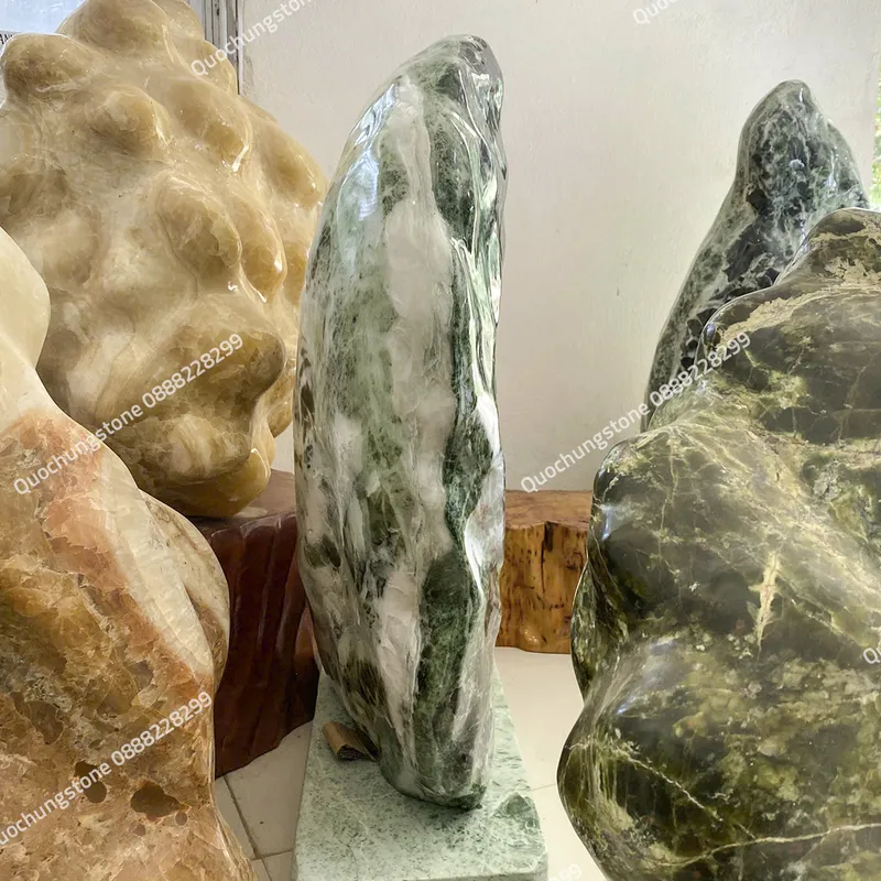 Núi Đá Tự Nhiên Núi Đá Serpentine Xanh 80kg