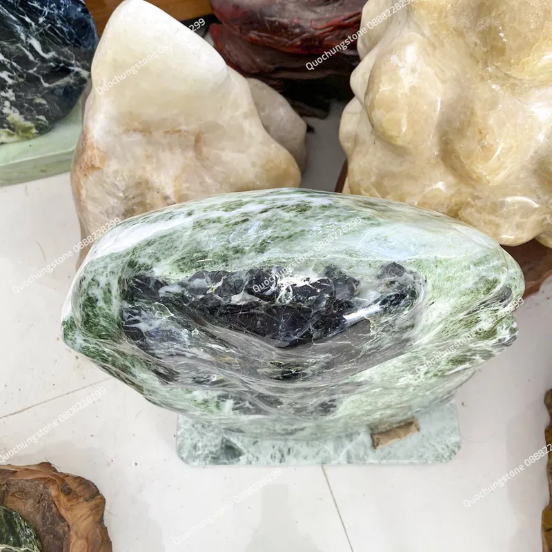 Núi Đá Tự Nhiên Núi Đá Serpentine Xanh 80kg