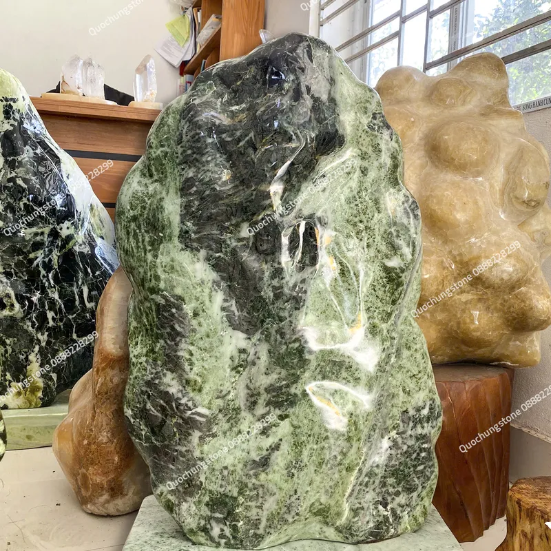 Núi Đá Tự Nhiên Núi Đá Serpentine Xanh 80kg