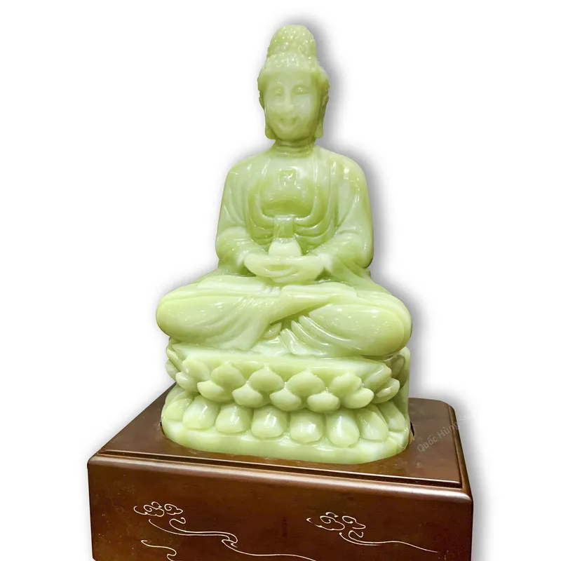 Tác Phẩm Tượng Phật Tổ A Dì Đà Ngọc Onyx Xanh