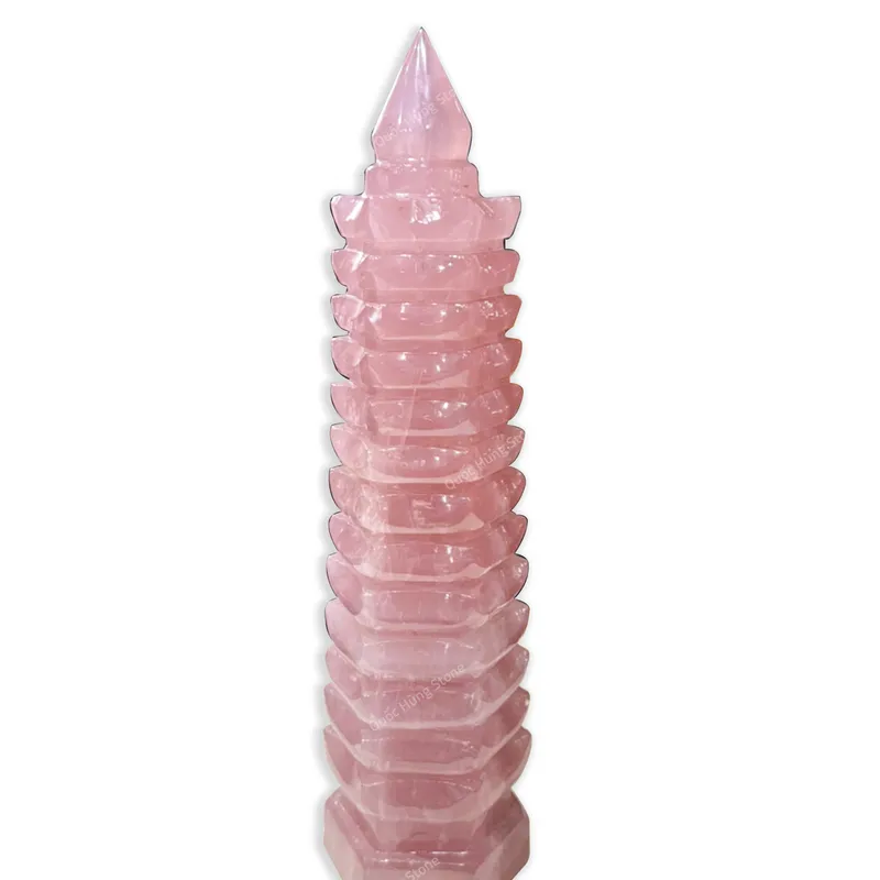 Tháp Văn Xương Thạch Anh Hồng-1,76kg