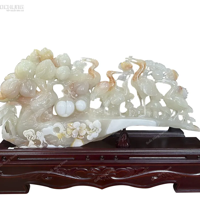 Tác Phẩm Tiên Hạc Ngọc Onyx Bạch Ngọc