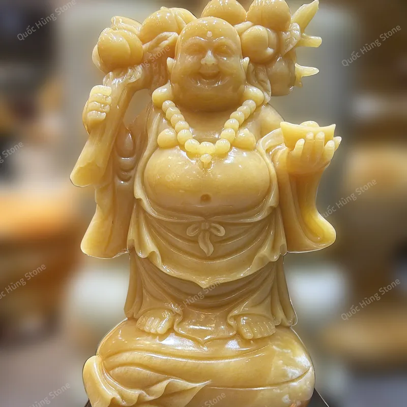 Tượng Phật Ngài Di Lặc Vác Đào Ngọc Hoàng Long