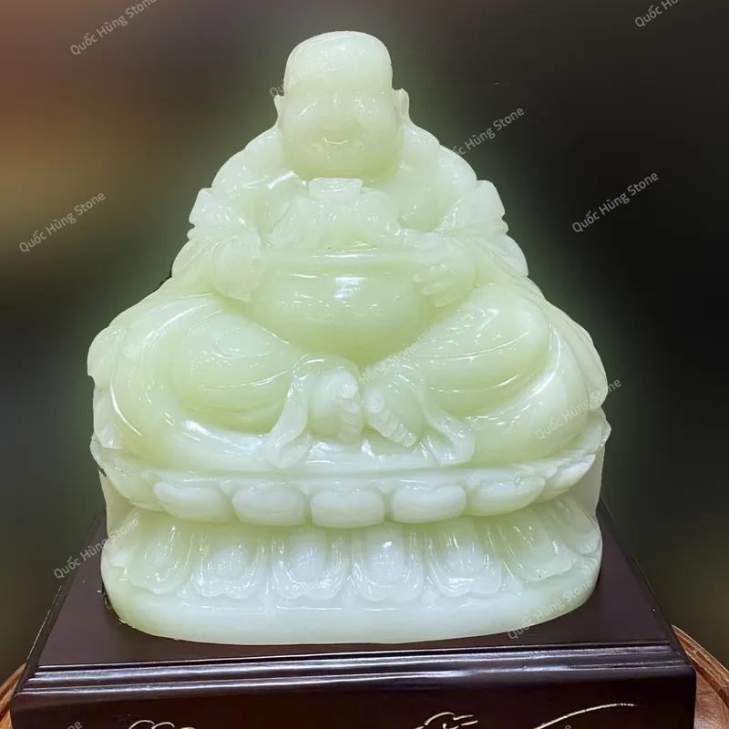 Tác Phẩm Thần Tài Di Lặc Ngọc Onyx 24x22cm