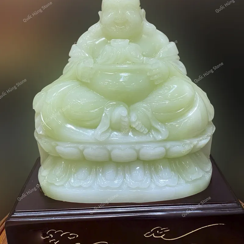 Tác Phẩm Thần Tài Di Lặc Ngọc Onyx 24x22cm