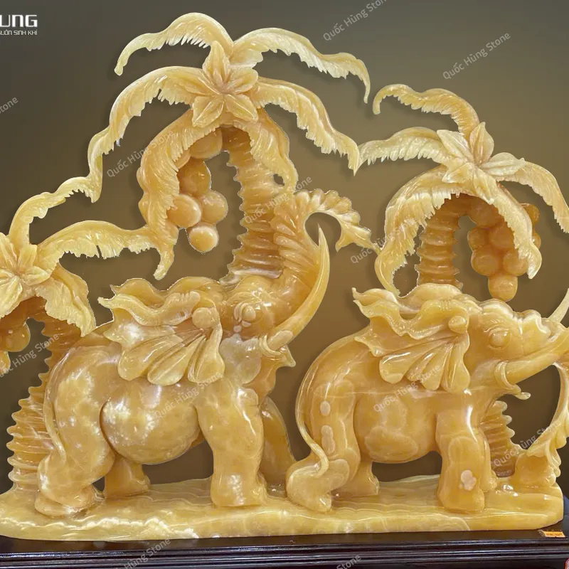 Tác Phẩm Cặp Voi Ngọc Hoàng Long