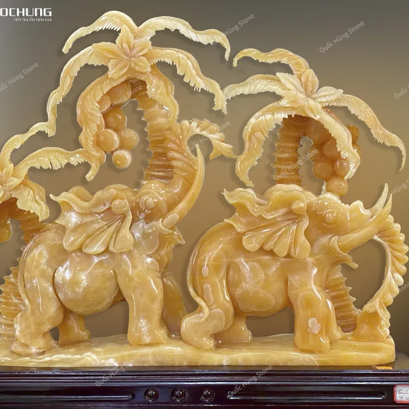 Tác Phẩm Cặp Voi Ngọc Hoàng Long