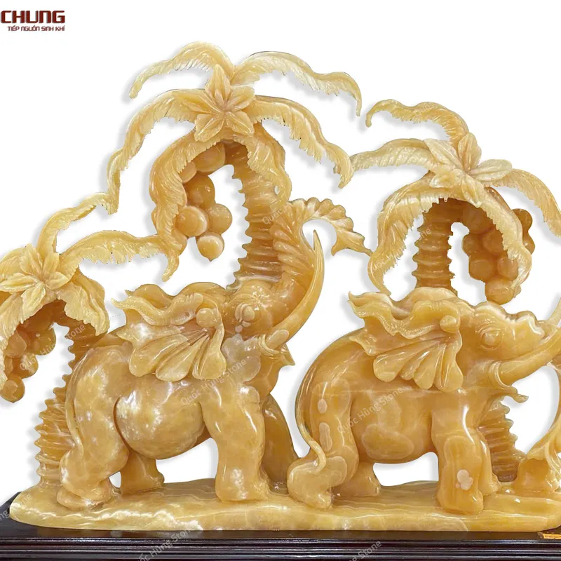 Tác Phẩm Cặp Voi Ngọc Hoàng Long