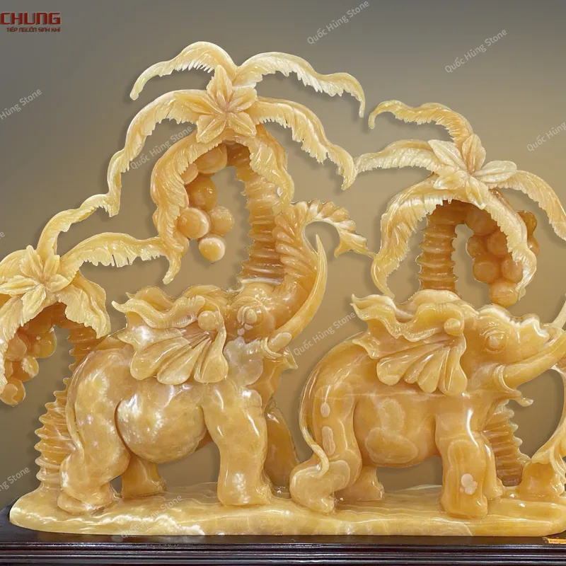 Tác Phẩm Cặp Voi Ngọc Hoàng Long