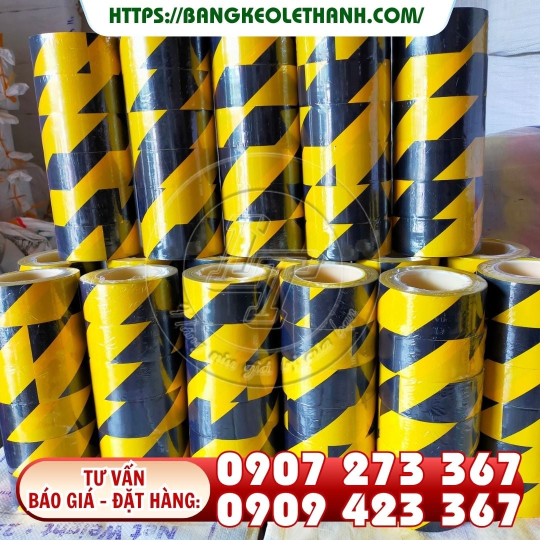 Sỉ băng keo dán nền sọc vàng đen bao 20 cây giá rẻ tại TPHCM