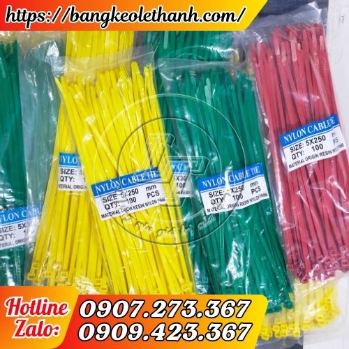 Dây rút nhựa đủ màu 250mm