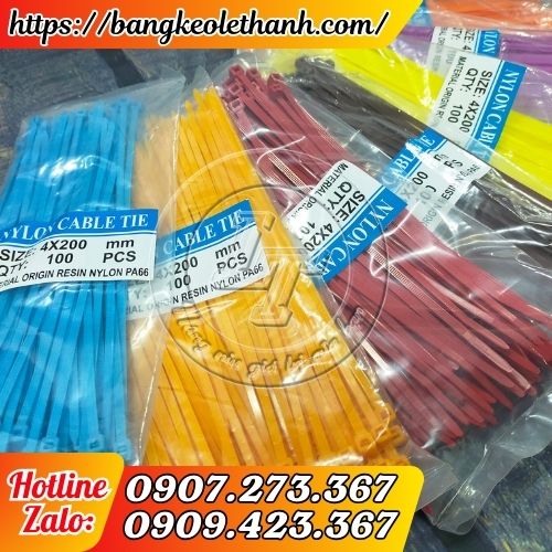 Dây rút nhựa đủ màu 200mm