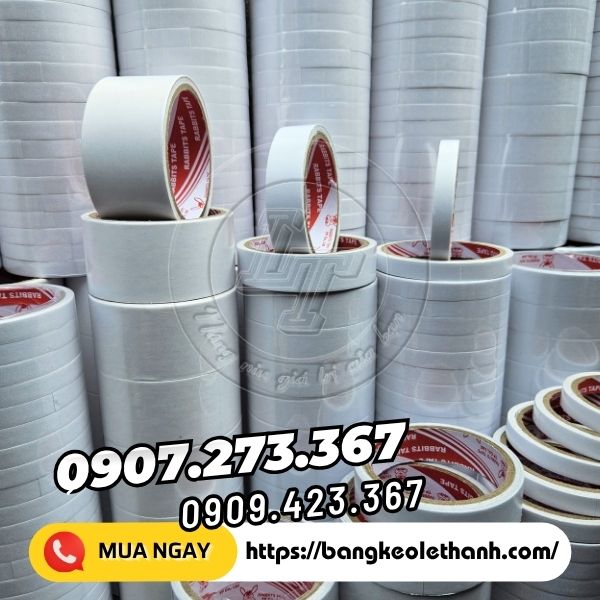 Băng keo 2 mặt trắng dầu bán sỉ và lẻ giá tốt