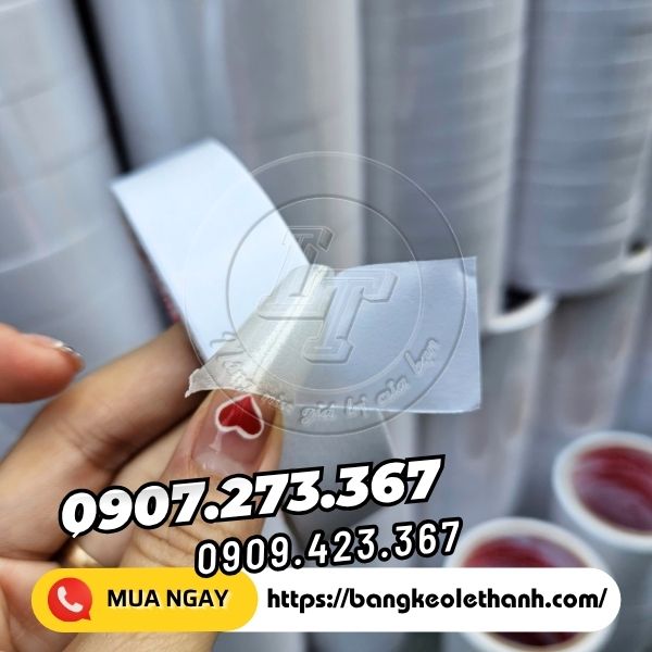 Băng keo 2 mặt trắng dầu