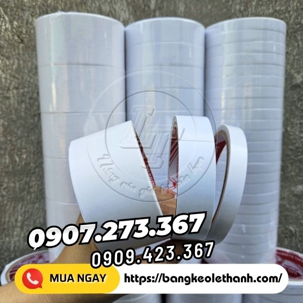 Băng keo 2 mặt trắng dầu
