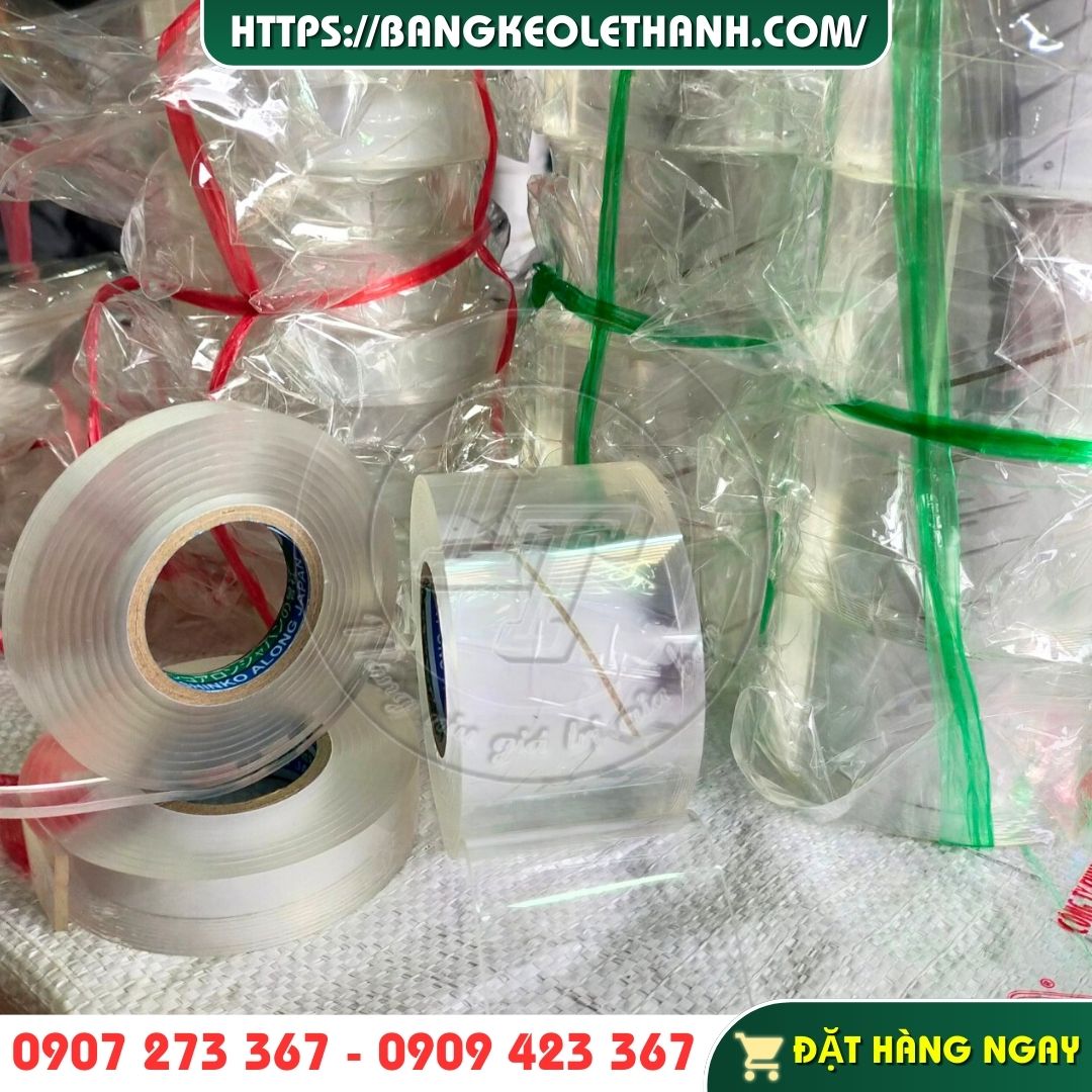 Băng keo 2 mặt trong suốt siêu dính