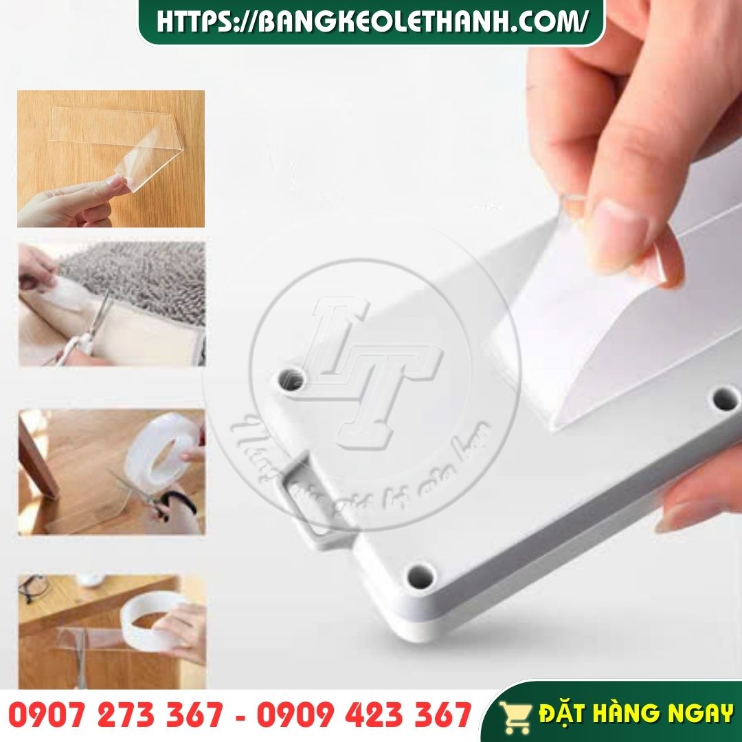 Băng keo 2 mặt trong suốt siêu dính