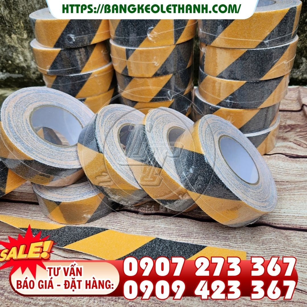 Băng keo chống trượt sọc vàng đen giá sỉ