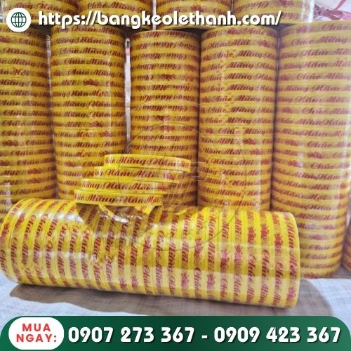 Băng keo chúc mừng năm mới nền vàng giá sỉ