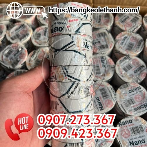 Băng keo điện nano tô nga dũng màu trắng