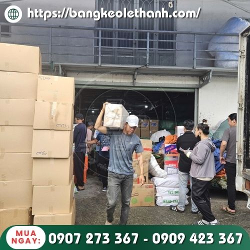 Lên băng keo giấy màu cho khách sỉ HCM