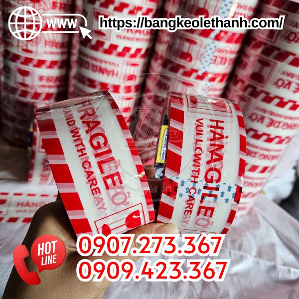 Băng keo in chữ hàng dễ vỡ