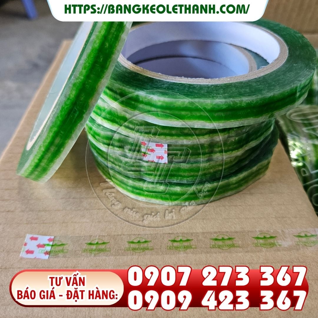 Băng keo in logo, in chữ độ dính 45-50mic