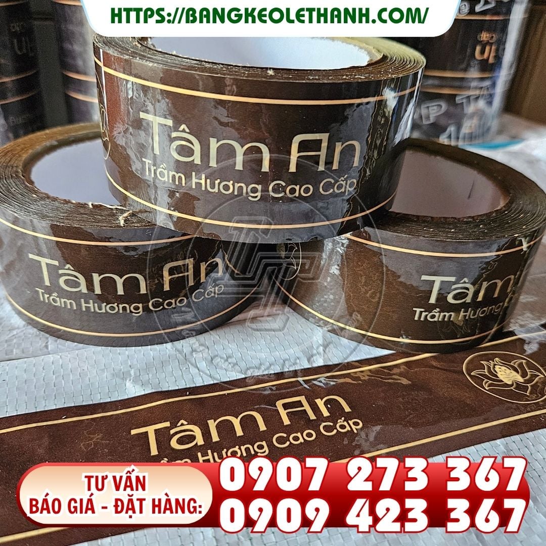 Băng keo in logo, in chữ 1 màu